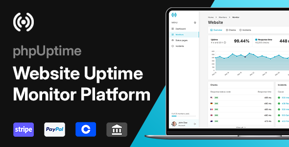 **phpUptime - Website Uptime Monitor SaaS**