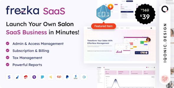**Frezka - SaaS Software for Salons and Spa Businesses in Laravel**