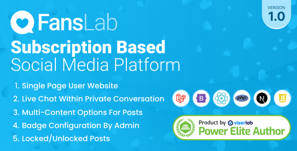 **Fanslab - Subscription Based Social Media Platform**
