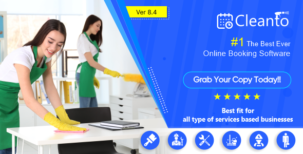 Cleanto - Appointment Booking Software for Cleaning & Maintenance Businesses
