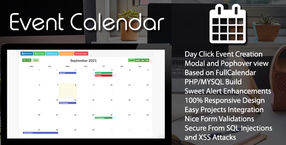 Event Calendar PHP/MySQL Plugin