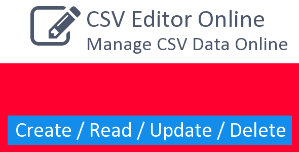 Online CSV Editor - PHP CRUD