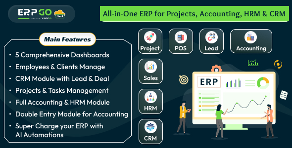 ERPGO - SaaS All-in-One Business ERP with Project, Account, HRM, CRM, POS