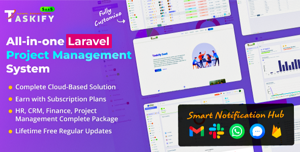 Taskify – SaaS Project Management System in Laravel