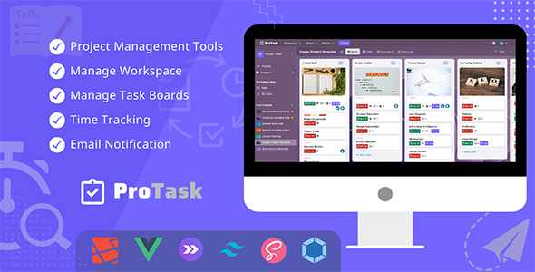 ProTask – A Teamwork Project Management Tool Including Time Tracking