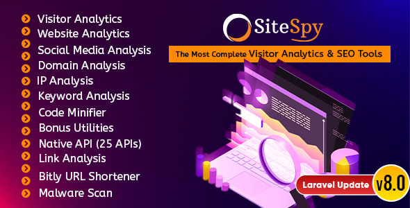 **SiteSpy - Complete Visitor & SEO Analytics**