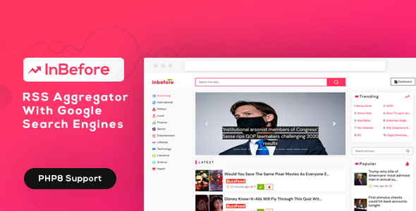 Inbefore - News Aggregator, Search Engine & YouTube Downloader