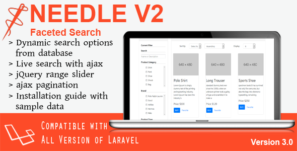 Needle v2 - Laravel Faceted Search