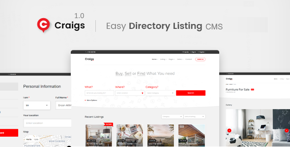 Craigs - CMS Directory Listing Theme