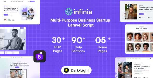 Infinia - Multipurpose Business Consulting & Startup Laravel Script