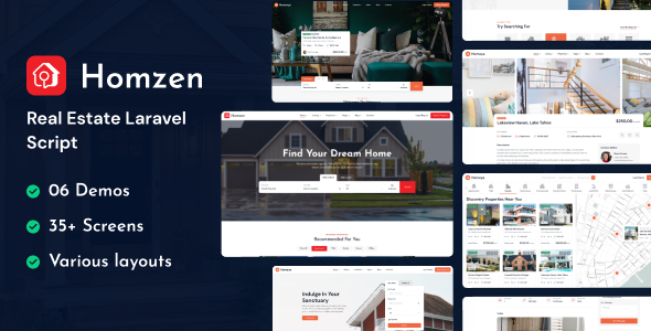 Homzen Laravel Real Estate Agency Portal