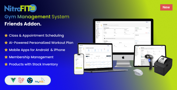 NitroFit28 Fitness Gym Management System Friends Addon