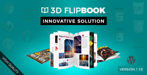Interactive 3D FlipBook – Powered Physics Engine WordPress Plugin