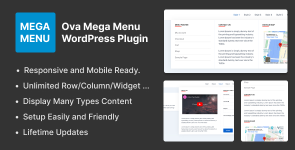 Ova Mega Menu – WordPress Plugin