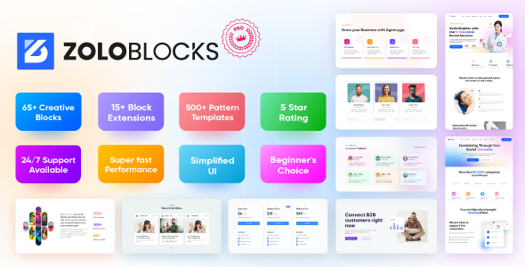 ZoloBlocks – WordPress Gutenberg Plugin with Advanced Blocks, Dynamic Content, Templates & Patterns