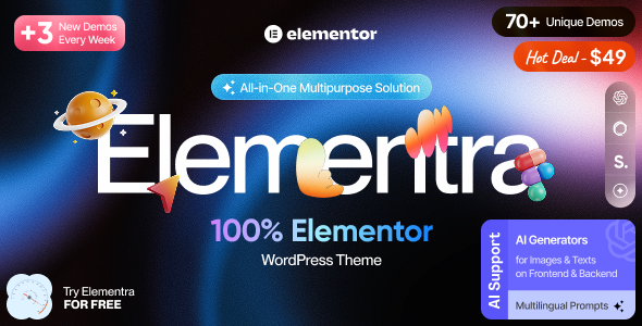 Elementra – 100% Elementor WordPress Theme