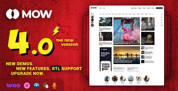 Mow – Blog & Magazine WordPress Theme