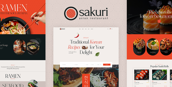 Sakuri – Asian Restaurant WordPress Theme