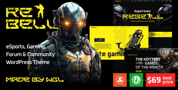 Rebell – eSports & Gaming Forum WordPress Theme