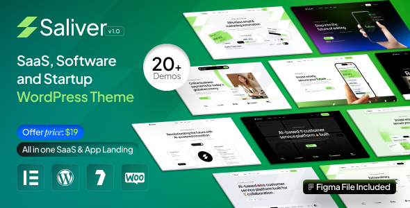 Saliver – SaaS, Software, Startup & Tech WordPress Theme