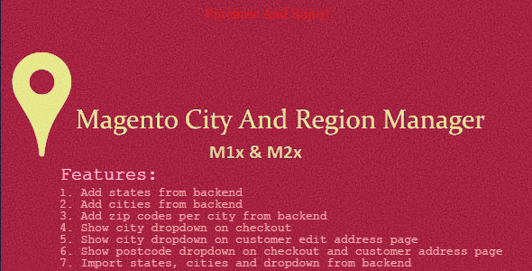 Magento City and Region Manager