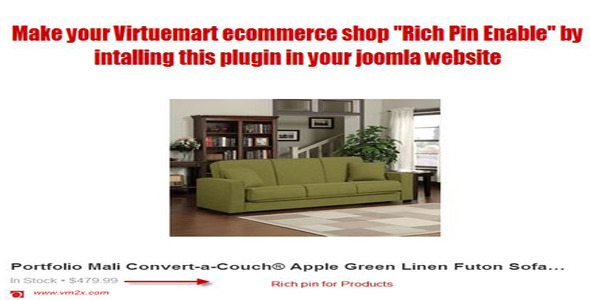 Pinterest Rich Pin Plugin Extension for VirtueMart