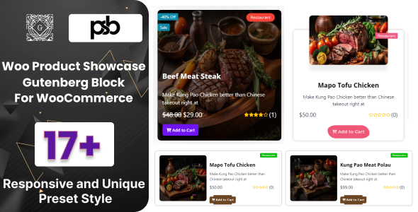WooCommerce Product Showcase – Gutenberg Block