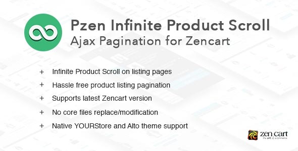 pZen Infinite Scroll for ZenCart (Ajax Pagination)