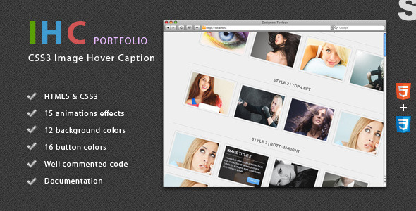 IHC Portfolio CSS3 Image Hover Caption