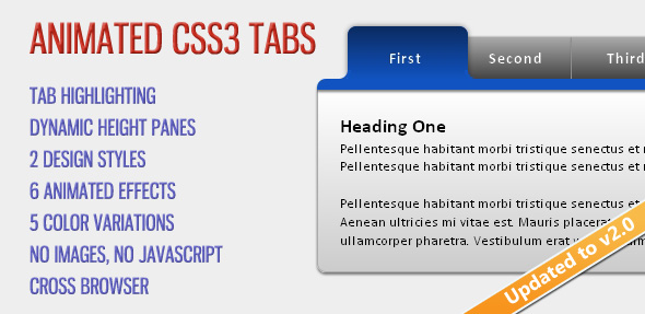 **Animated CSS3 Tabs**
