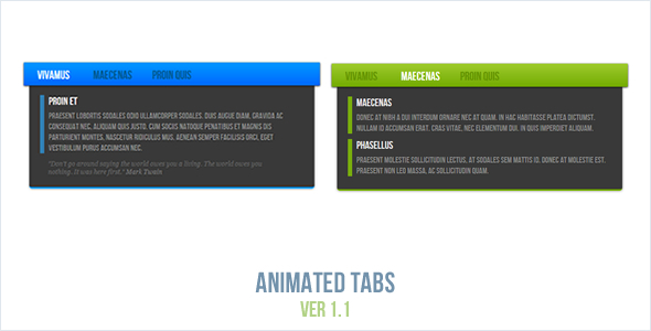 **Animated Tabs**