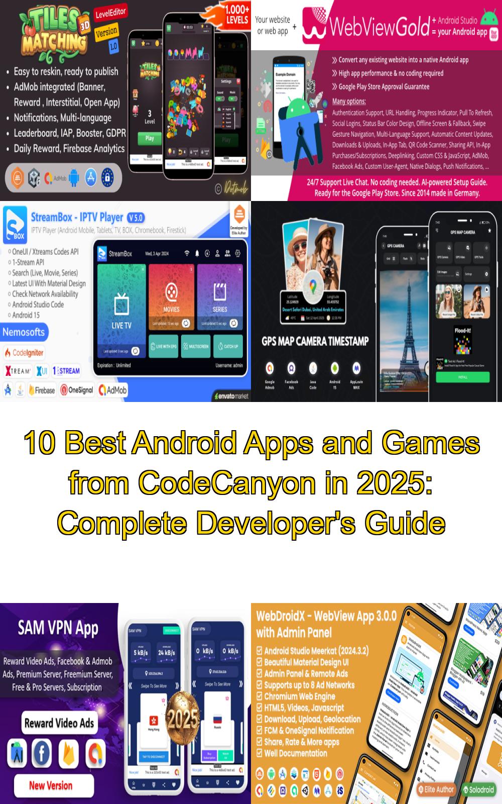 10 Best Android Apps and Games from CodeCanyon in 2025: Complete Developer's Guide