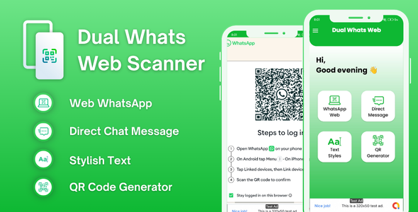 **Dual WhatsApp Web with AdMob Ads Android**