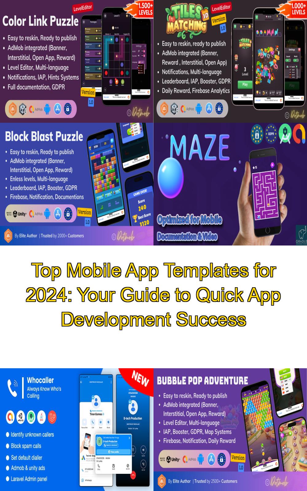 Top Mobile App Templates for 2024: Your Guide to Quick App Development Success