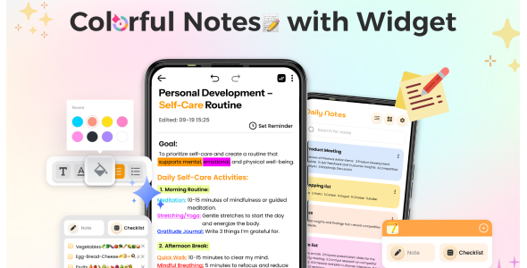 Daily Notes - Easy Notes Creator, Notepad, Daily Reminder, Sticky Notes, Save Notes Tool App