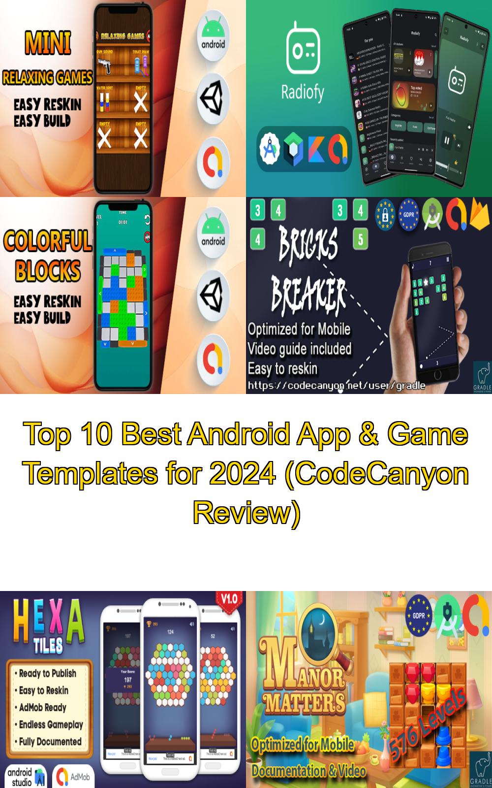 Top 10 Best Android App & Game Templates for 2024 (CodeCanyon Review)