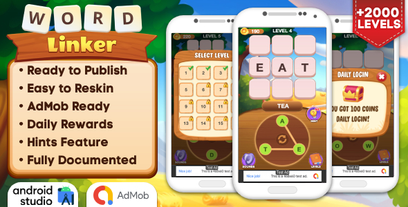 Word Linker Puzzle Game (Android Studio)