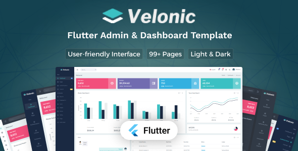 Velonic - Flutter Admin Dashboard UI Kit