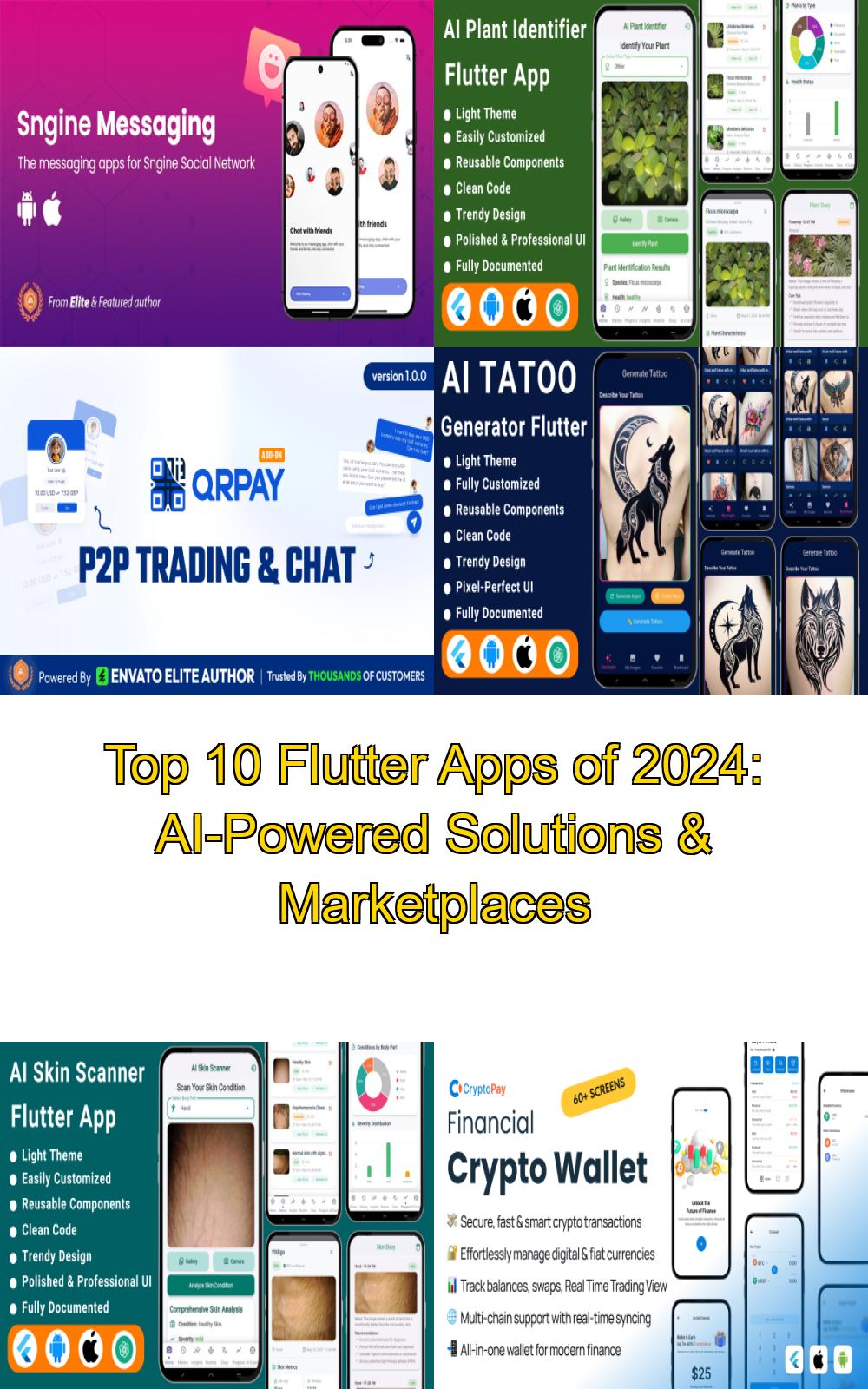 Top 10 Flutter Apps of 2024: AI-Powered Solutions & Marketplaces