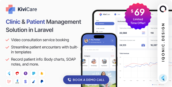 Kivicare: Complete Clinic Management System (Laravel + Flutter)