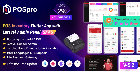 POSPro: POS & Inventory Flutter App with Laravel Admin