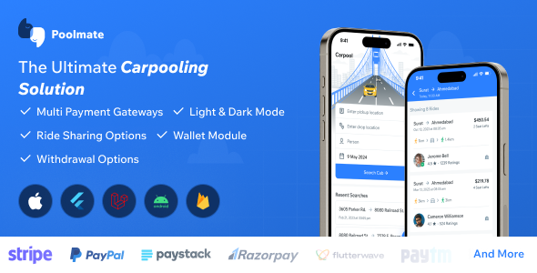 PoolMate: BlaBlaCar Clone - Carpooling Solution