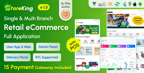 StoreKing: eCommerce App with POS & Admin Panel
