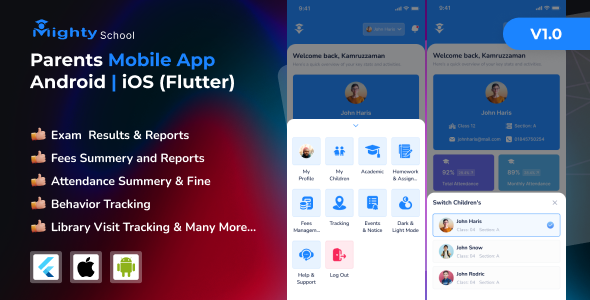 Mighty School Parents App: Track Student Progress (Android & iOS) + Addons