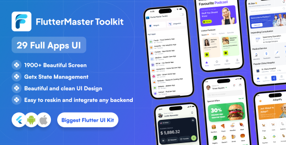 Flutter Master Toolkit - The Biggest Flutter UI Kit