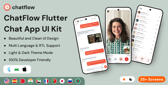 ChatFlow - Flutter Chat App UI Template