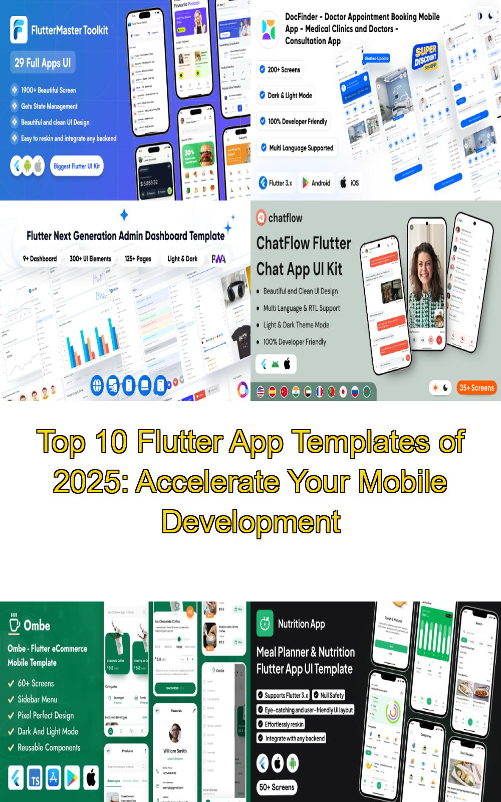 Top 10 Flutter App Templates of 2025: Accelerate Your Mobile Development