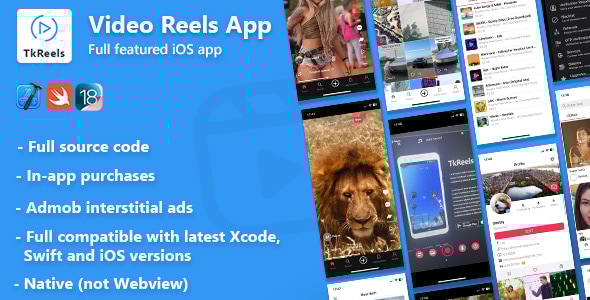 TKReels Video Reels App for iOS