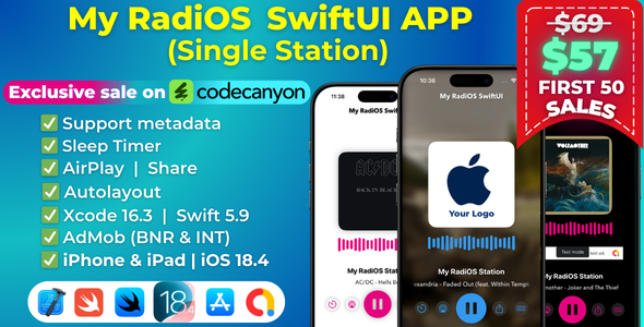 My Radios SwiftUI App Radio iOS 18