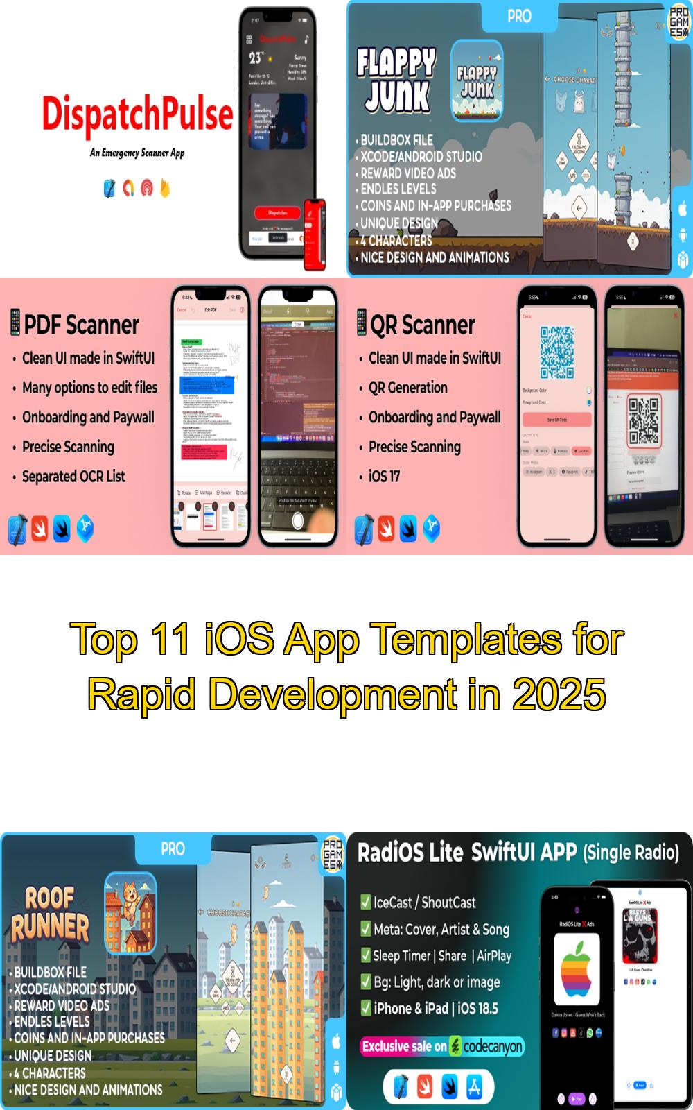 Top 11 iOS App Templates for Rapid Development in 2025